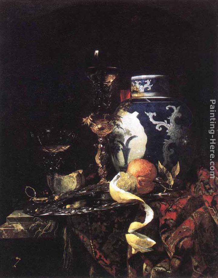 Still-Life with a Late Ming Ginger Jar painting - Willem Kalf Still-Life with a Late Ming Ginger Jar art painting